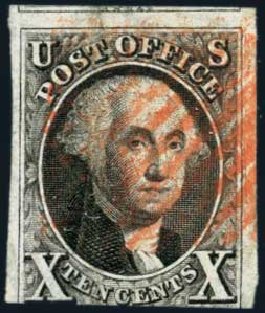 Costs of US Stamp Scott Cat. #2: 10c 1847 Franklin. Harmer-Schau Auction Galleries, May 2013, Sale 97, Lot 320