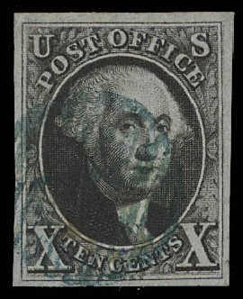 US Stamps Price Scott Cat. #2 - 1847 10c Franklin. Daniel Kelleher Auctions, Jun 2012, Sale 630, Lot 1200