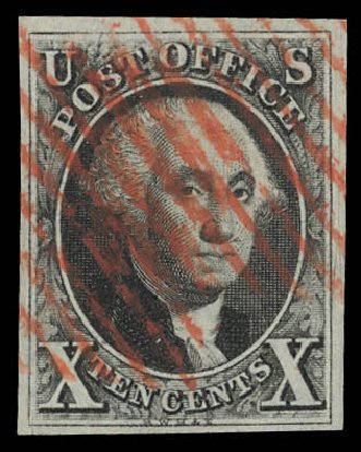 US Stamps Price Scott Cat. #2: 1847 10c Franklin. Daniel Kelleher Auctions, Feb 2013, Sale 634, Lot 630