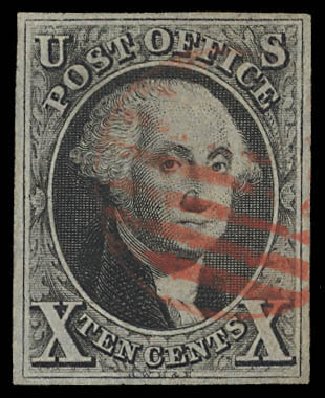 Prices of US Stamps Scott Catalogue #2: 1847 10c Franklin. Daniel Kelleher Auctions, Feb 2013, Sale 634, Lot 660