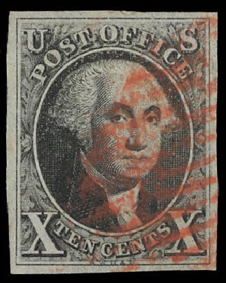 Prices of US Stamp Scott Catalog 2: 1847 10c Franklin. Daniel Kelleher Auctions, Feb 2013, Sale 634, Lot 670