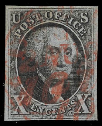 Cost of US Stamps Scott Cat. #2 - 1847 10c Franklin. Daniel Kelleher Auctions, Feb 2013, Sale 634, Lot 750