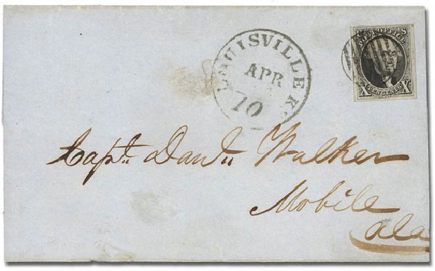 Price of US Stamp Scott Catalog #2 - 1847 10c Franklin. Daniel Kelleher Auctions, Feb 2013, Sale 634, Lot 760