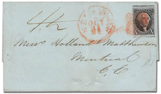 US Stamp Price Scott 2 - 1847 10c Franklin. Daniel Kelleher Auctions, Feb 2013, Sale 634, Lot 830