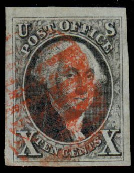 Value of US Stamp Scott #2: 1847 10c Franklin. Daniel Kelleher Auctions, Sep 2013, Sale 639, Lot 3080