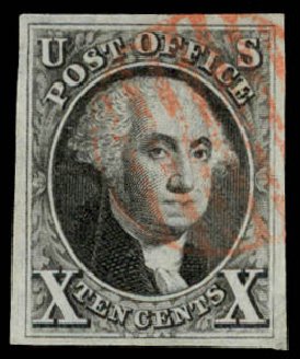 Costs of US Stamp Scott Catalog #2 - 1847 10c Franklin. Daniel Kelleher Auctions, May 2014, Sale 653, Lot 2060