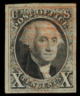 Price of US Stamp Scott Catalog # 2 - 1847 10c Franklin. Daniel Kelleher Auctions, Sep 2014, Sale 655, Lot 140