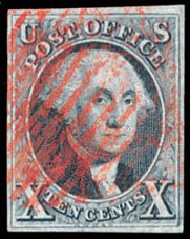 US Stamp Price Scott Catalogue 2: 10c 1847 Franklin. Schuyler J. Rumsey Philatelic Auctions, Apr 2015, Sale 60, Lot 1900