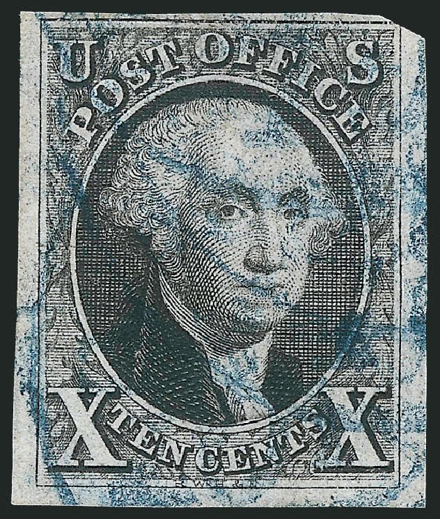 US Stamps Price Scott Catalog 2 - 1847 10c Franklin. Robert Siegel Auction Galleries, Oct 2011, Sale 1014, Lot 1020
