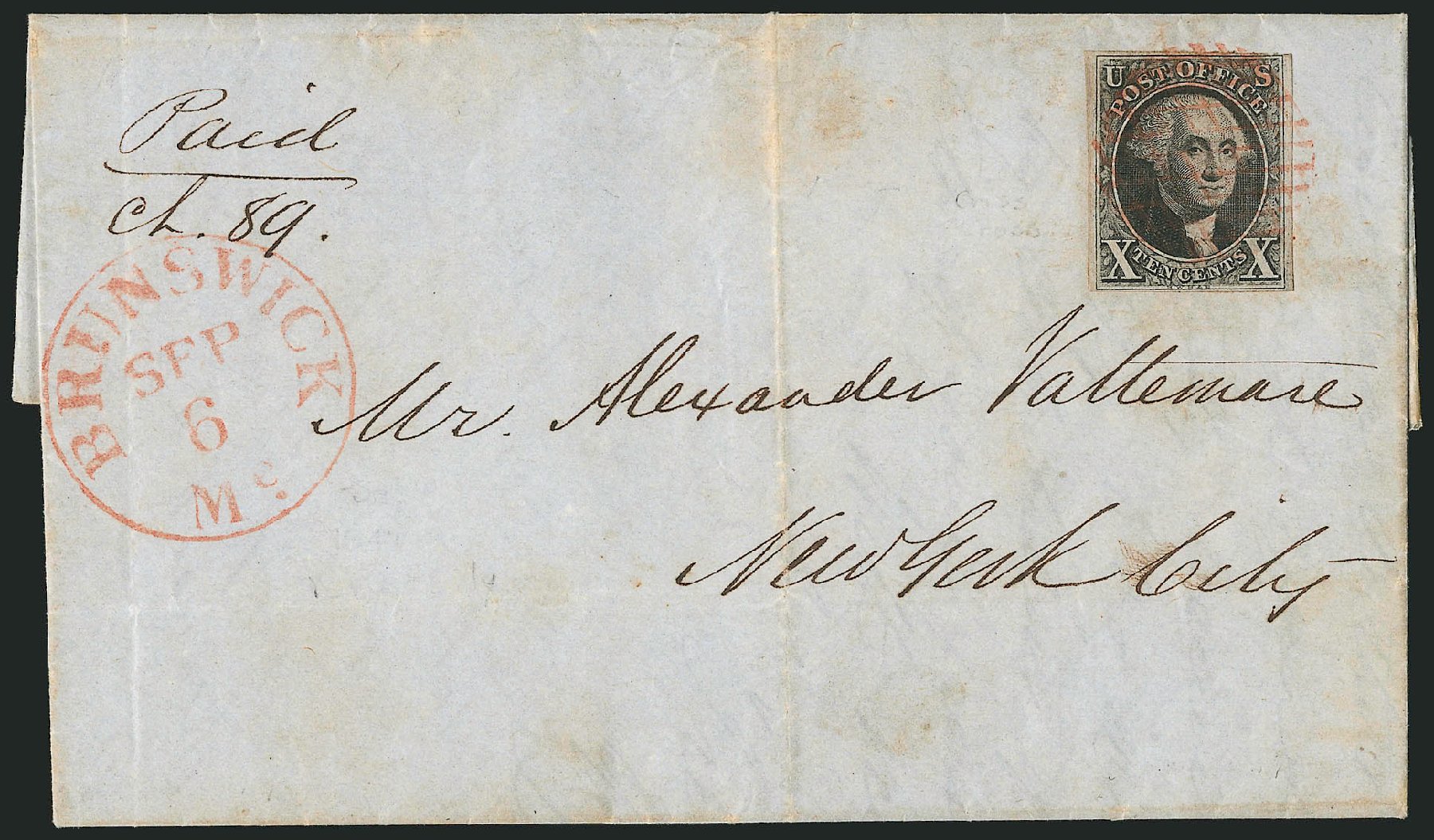 US Stamps Prices Scott Cat. #2: 10c 1847 Franklin. Robert Siegel Auction Galleries, Apr 2012, Sale 1023, Lot 2350