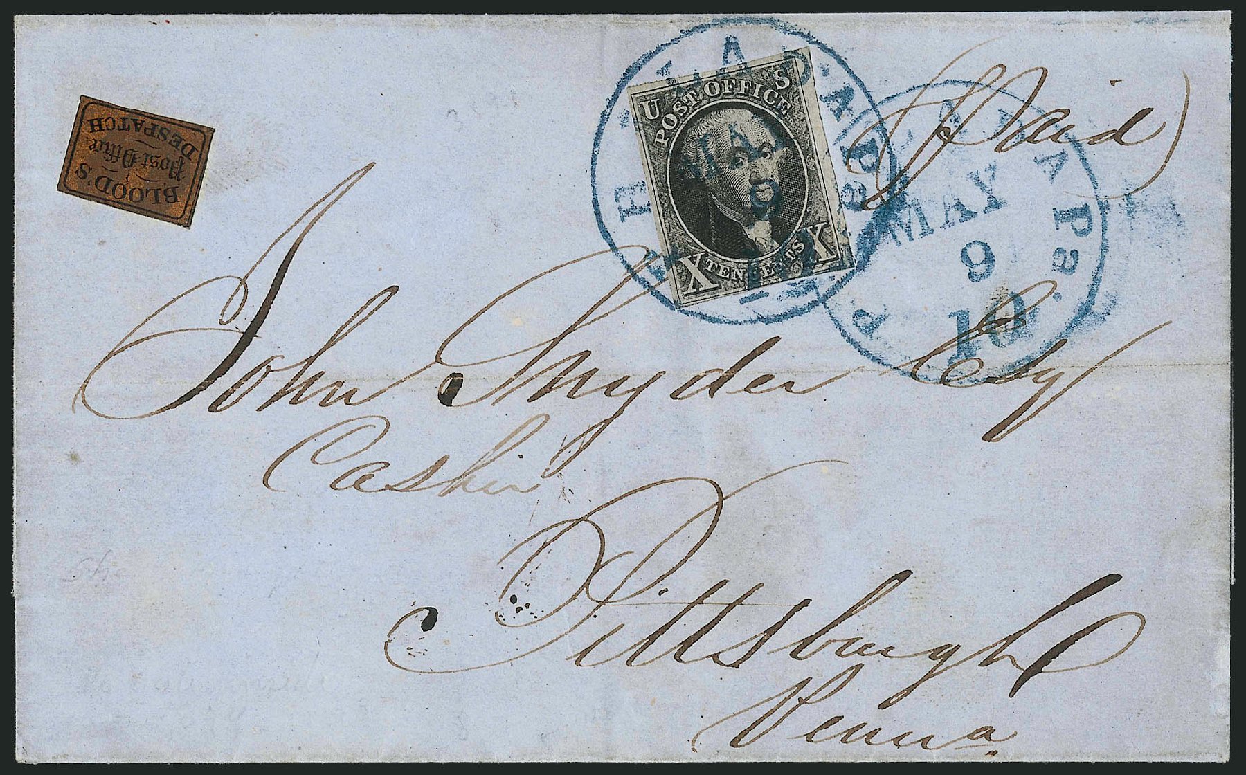 Cost of US Stamp Scott Catalog 2: 1847 10c Franklin. Robert Siegel Auction Galleries, Apr 2012, Sale 1023, Lot 2400