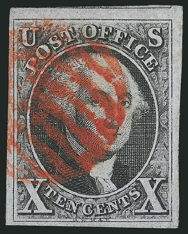 Values of US Stamps Scott Catalogue 2 - 10c 1847 Franklin. Robert Siegel Auction Galleries, Dec 2012, Sale 1037, Lot 1380