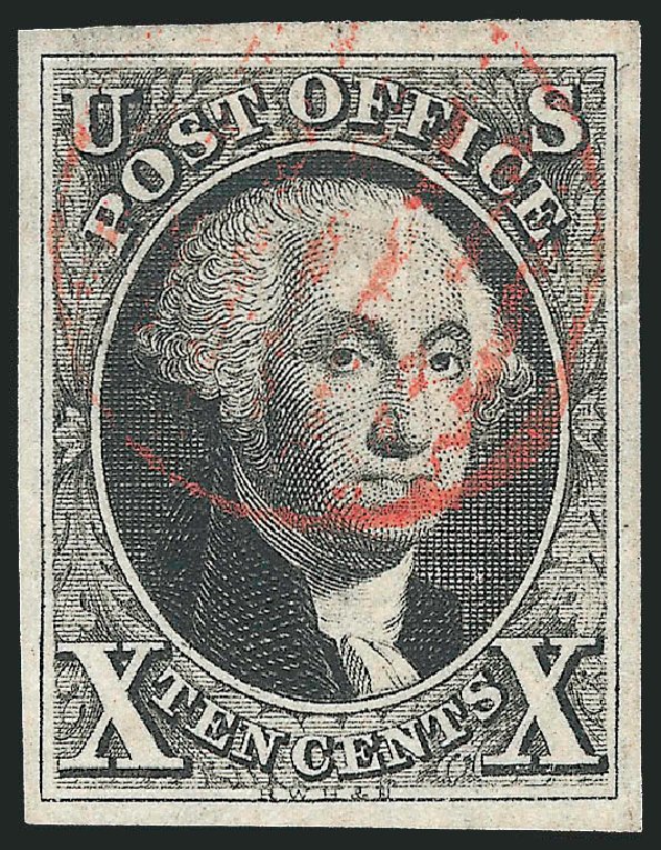Costs of US Stamp Scott # 2 - 1847 10c Franklin. Robert Siegel Auction Galleries, Dec 2013, Sale 1062, Lot 50