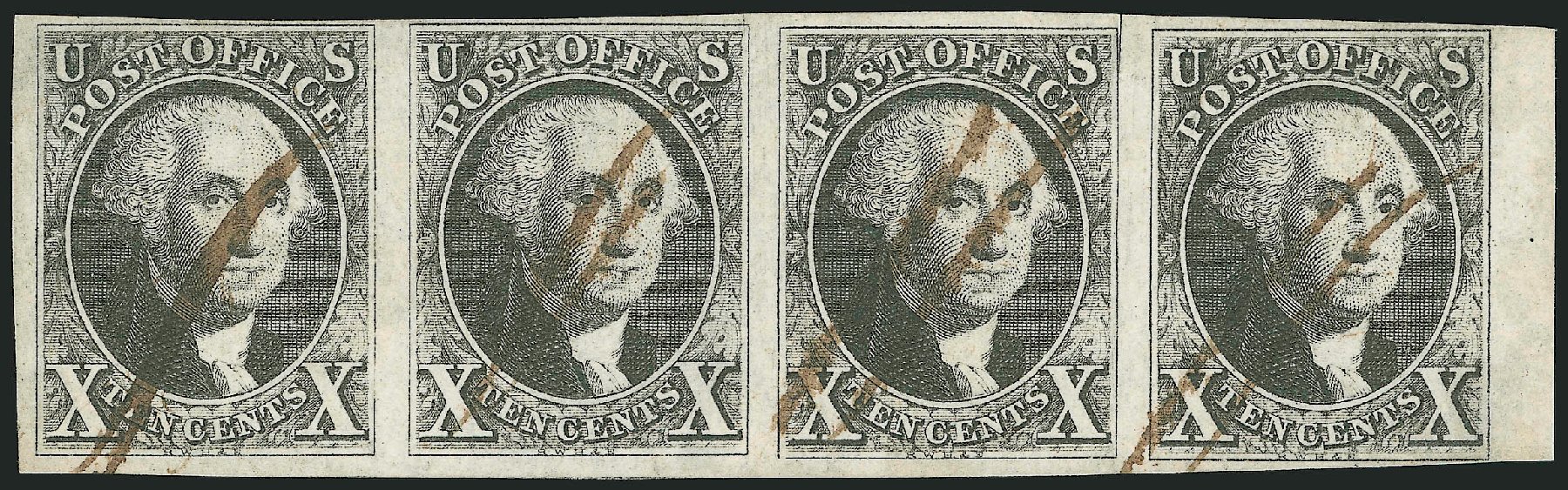 US Stamp Value Scott Catalogue 2 - 1847 10c Franklin. Robert Siegel Auction Galleries, Nov 2014, Sale 1084, Lot 3010
