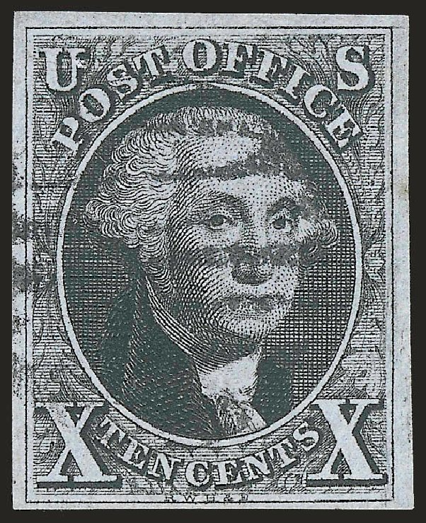 US Stamp Value Scott 2 - 1847 10c Franklin. Robert Siegel Auction Galleries, Jun 2009, Sale 975, Lot 1090