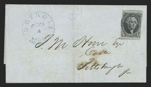 Prices of US Stamp Scott Catalog #2: 1847 10c Franklin. Spink Shreves Galleries, Jul 2012, Sale 140, Lot 30