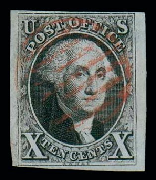 Values of US Stamp Scott Cat. 2: 1847 10c Franklin. Matthew Bennett International, Jun 2007, Sale 319, Lot 1041
