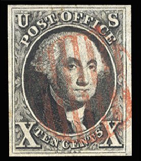 US Stamp Price Scott Catalogue # 2 - 1847 10c Franklin. Cherrystone Auctions, May 2015, Sale 201505, Lot 1