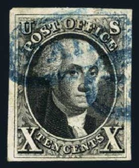 Cost of US Stamps Scott # 2: 1847 10c Franklin. Harmer-Schau Auction Galleries, Aug 2014, Sale 102, Lot 1621