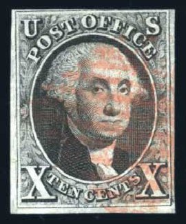 US Stamps Prices Scott Catalog #2: 1847 10c Franklin. Harmer-Schau Auction Galleries, Jun 2008, Sale 78, Lot 1231
