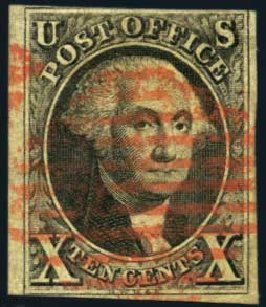 Value of US Stamp Scott Cat. 2 - 10c 1847 Franklin. Harmer-Schau Auction Galleries, May 2012, Sale 93, Lot 241
