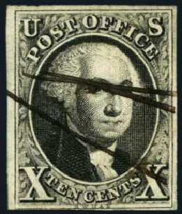 Cost of US Stamps Scott Cat. #2: 1847 10c Franklin. Harmer-Schau Auction Galleries, Oct 2012, Sale 95, Lot 161