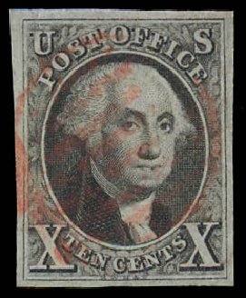 Price of US Stamps Scott Catalog 2 - 1847 10c Franklin. Daniel Kelleher Auctions, Jul 2011, Sale 625, Lot 621
