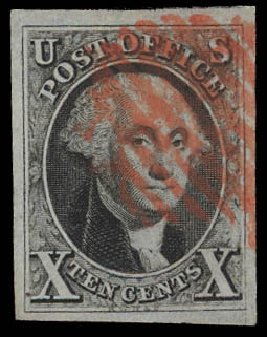 Costs of US Stamps Scott # 2 - 10c 1847 Franklin. Daniel Kelleher Auctions, Aug 2012, Sale 631, Lot 651