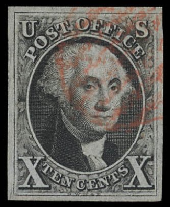 US Stamp Value Scott Catalog 2: 10c 1847 Franklin. Daniel Kelleher Auctions, Feb 2013, Sale 634, Lot 571