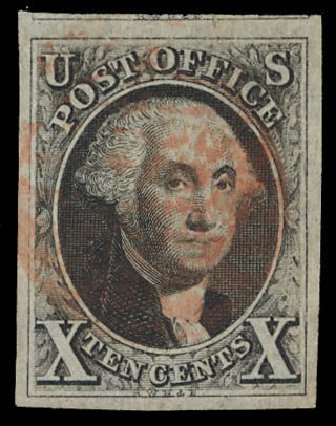 Prices of US Stamps Scott #2 - 1847 10c Franklin. Daniel Kelleher Auctions, Feb 2013, Sale 634, Lot 581