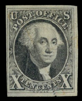 Values of US Stamps Scott 2 - 1847 10c Franklin. Daniel Kelleher Auctions, Sep 2014, Sale 655, Lot 141