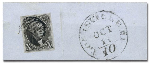 US Stamps Values Scott # 2 - 1847 10c Franklin. Daniel Kelleher Auctions, Aug 2015, Sale 672, Lot 2091