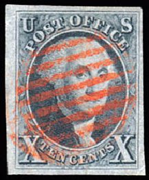 US Stamp Prices Scott 2 - 1847 10c Franklin. Schuyler J. Rumsey Philatelic Auctions, Apr 2015, Sale 60, Lot 1901