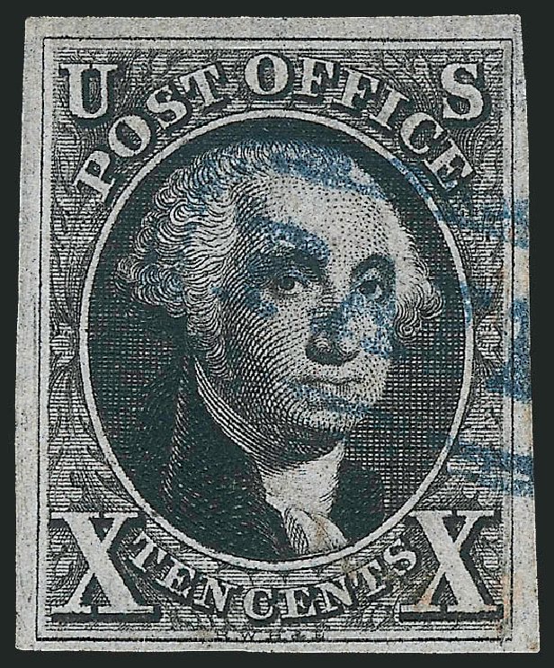 Cost of US Stamp Scott 2 - 1847 10c Franklin. Robert Siegel Auction Galleries, Dec 2011, Sale 1017, Lot 61