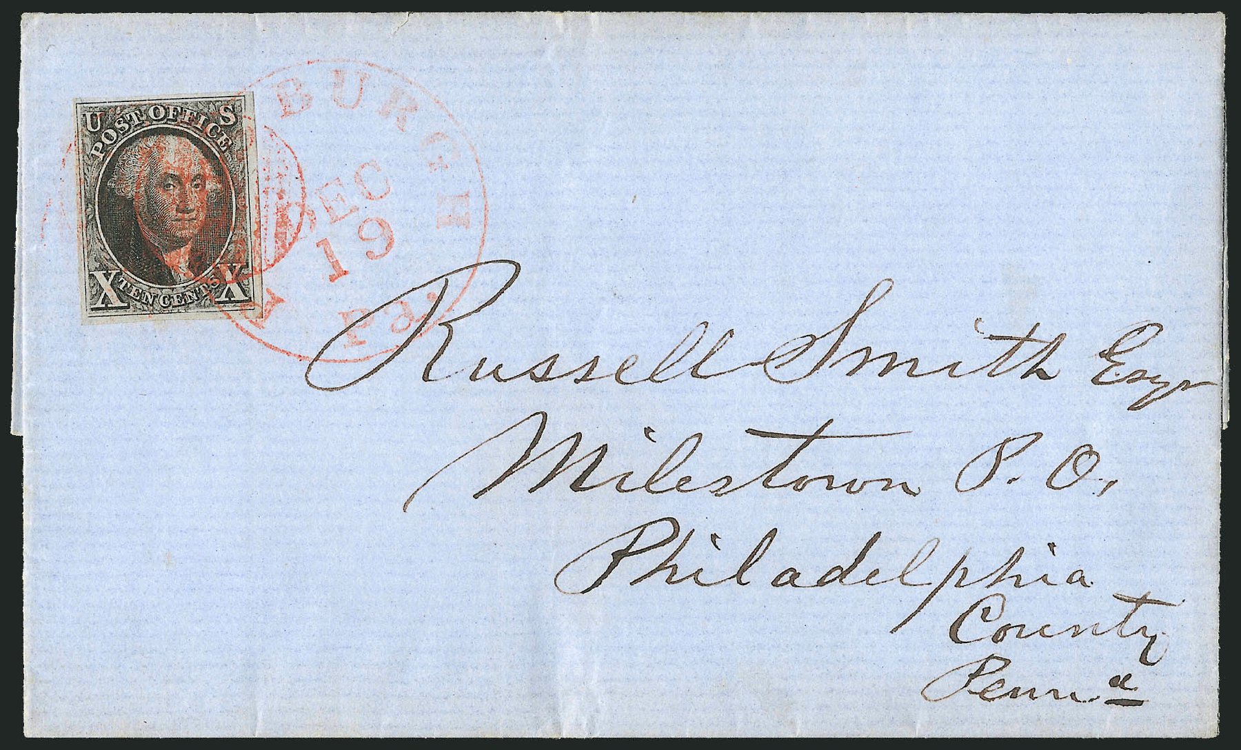 Costs of US Stamps Scott Catalogue # 2: 1847 10c Franklin. Robert Siegel Auction Galleries, Apr 2012, Sale 1023, Lot 2231