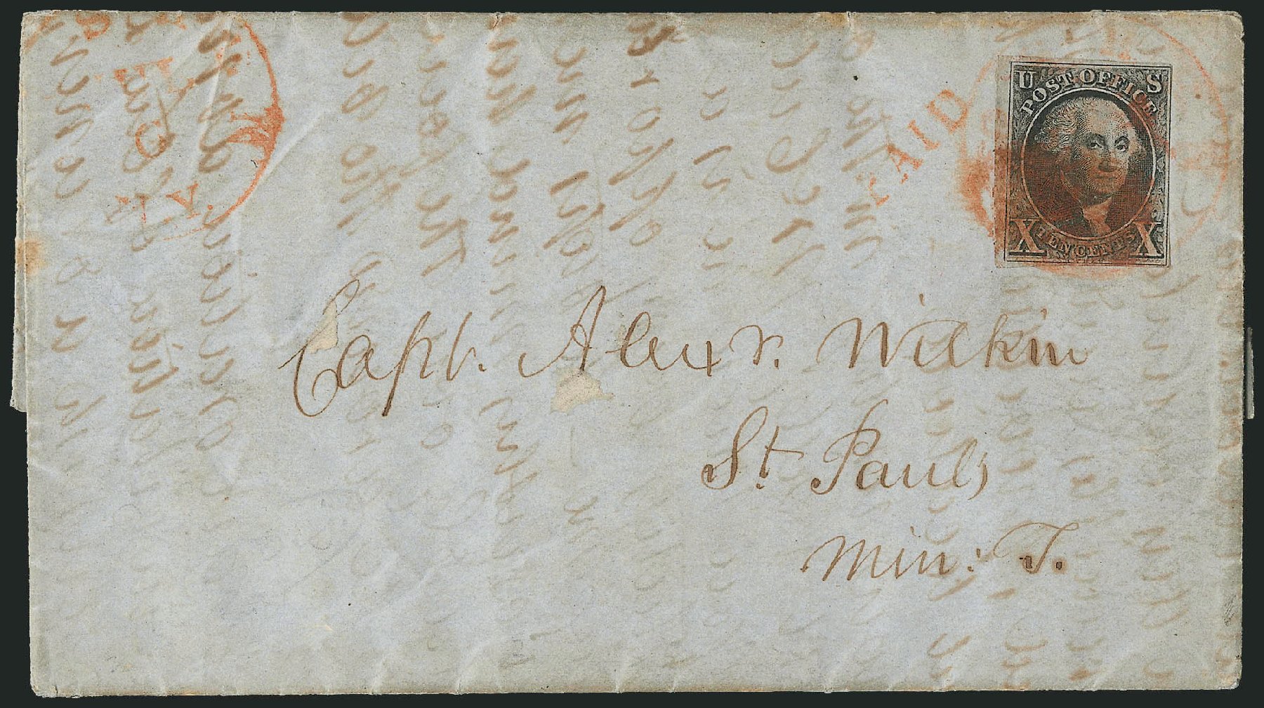 Prices of US Stamp Scott Catalogue # 2: 1847 10c Franklin. Robert Siegel Auction Galleries, Apr 2012, Sale 1023, Lot 2261