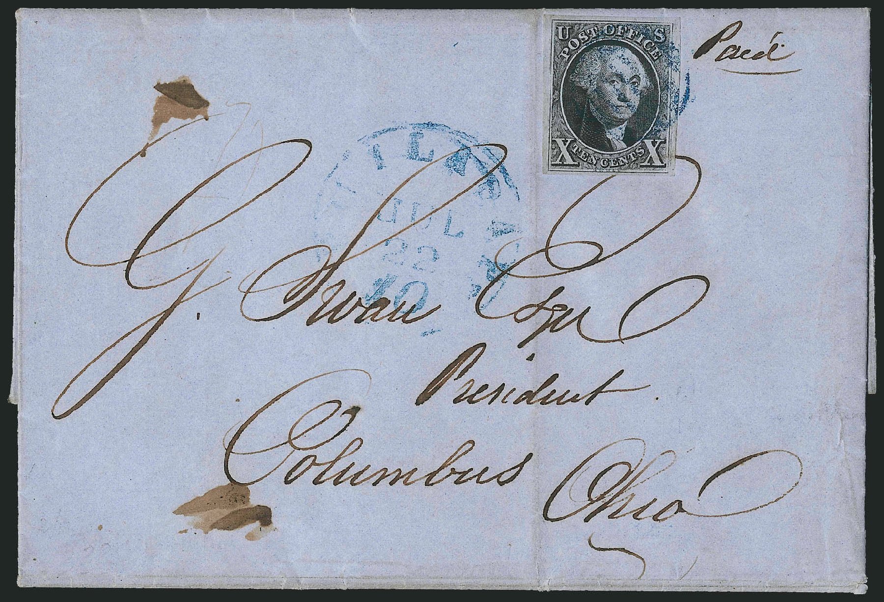 Cost of US Stamps Scott Catalog # 2: 1847 10c Franklin. Robert Siegel Auction Galleries, Apr 2012, Sale 1023, Lot 2501