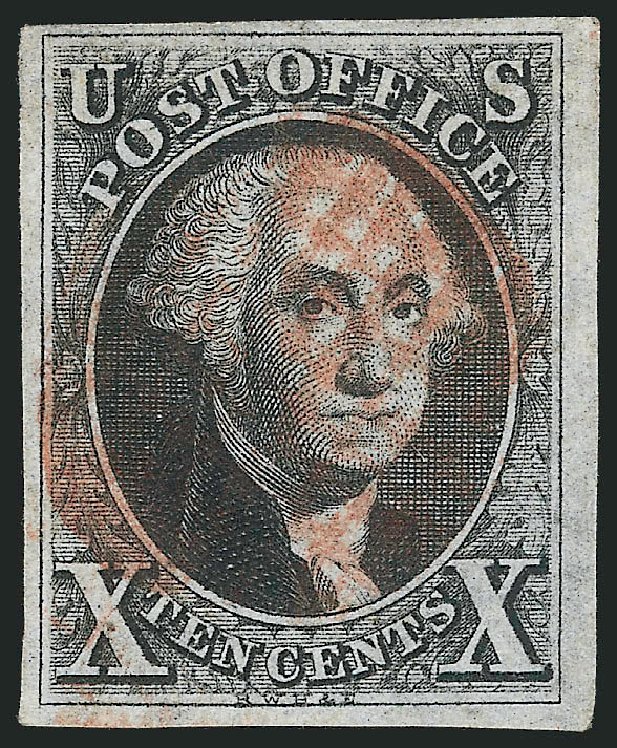 US Stamp Value Scott Catalog #2 - 1847 10c Franklin. Robert Siegel Auction Galleries, Nov 2013, Sale 1061, Lot 3341