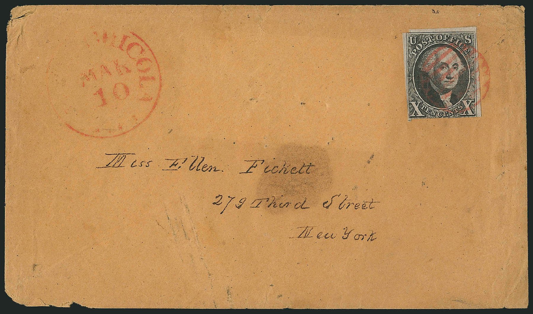 Costs of US Stamp Scott Catalogue #2 - 10c 1847 Franklin. Robert Siegel Auction Galleries, Nov 2014, Sale 1084, Lot 3021