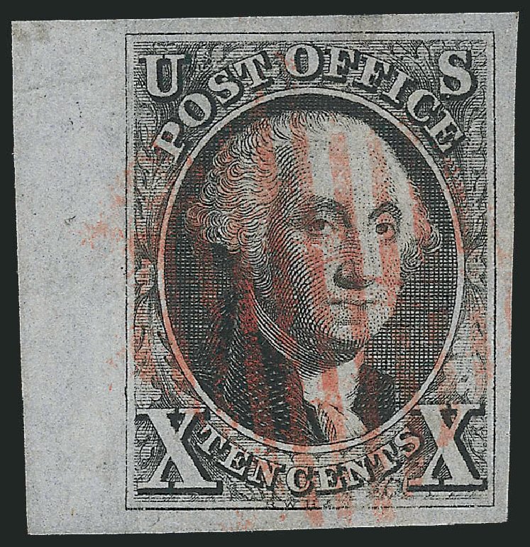 US Stamp Values Scott 2: 1847 10c Franklin. Robert Siegel Auction Galleries, Dec 2014, Sale 1090, Lot 1111