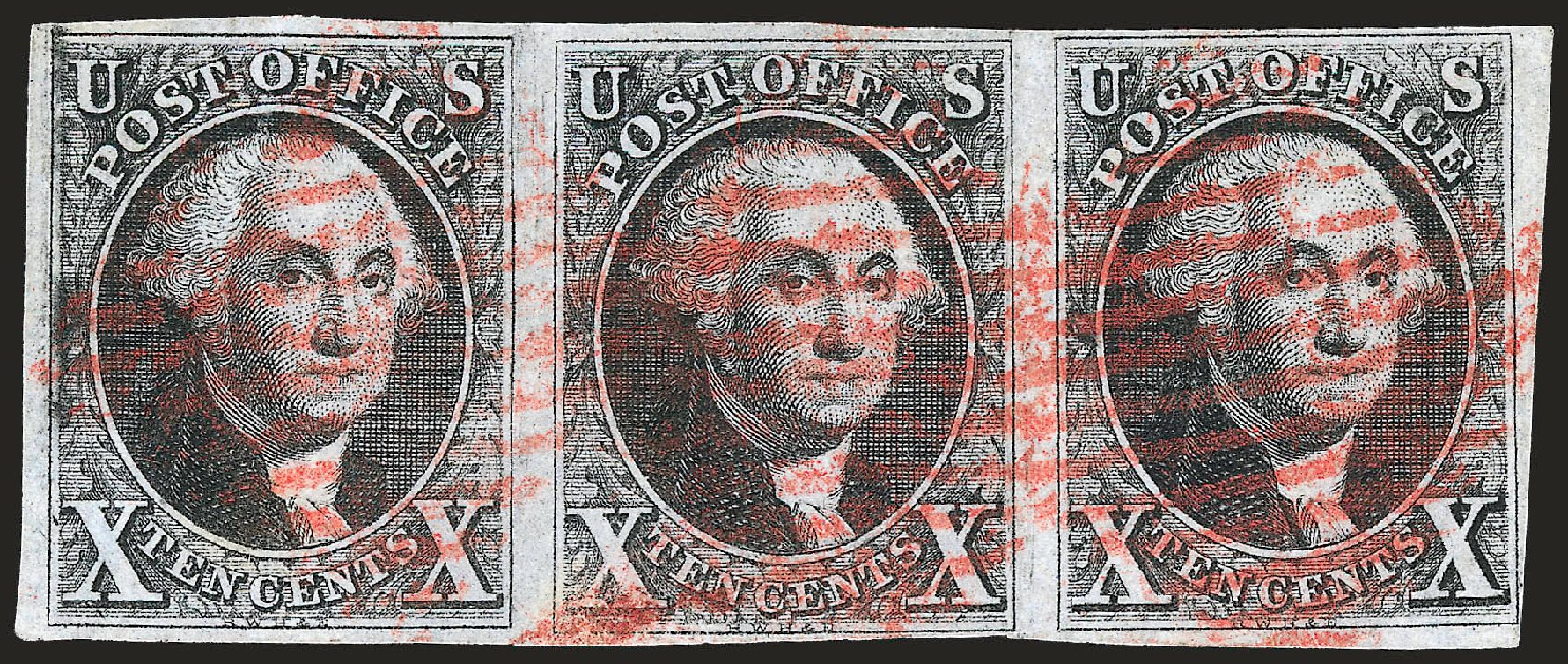 Prices of US Stamps Scott Catalog #2 - 1847 10c Franklin. Robert Siegel Auction Galleries, Oct 2008, Sale 963, Lot 61