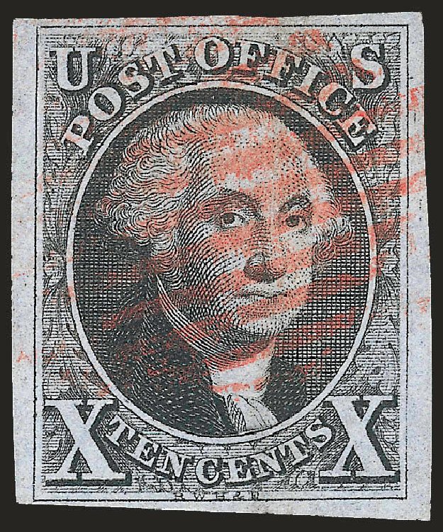 Cost of US Stamps Scott 2: 1847 10c Franklin. Robert Siegel Auction Galleries, Apr 2010, Sale 984, Lot 41