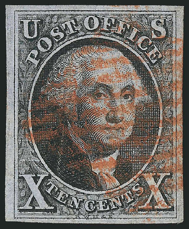 US Stamp Value Scott Catalogue # 2: 1847 10c Franklin. Robert Siegel Auction Galleries, Sep 2010, Sale 993, Lot 161