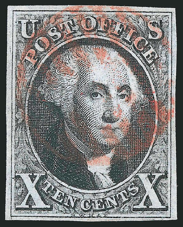 US Stamp Value Scott Catalog 2: 10c 1847 Franklin. Robert Siegel Auction Galleries, Sep 2010, Sale 993, Lot 171