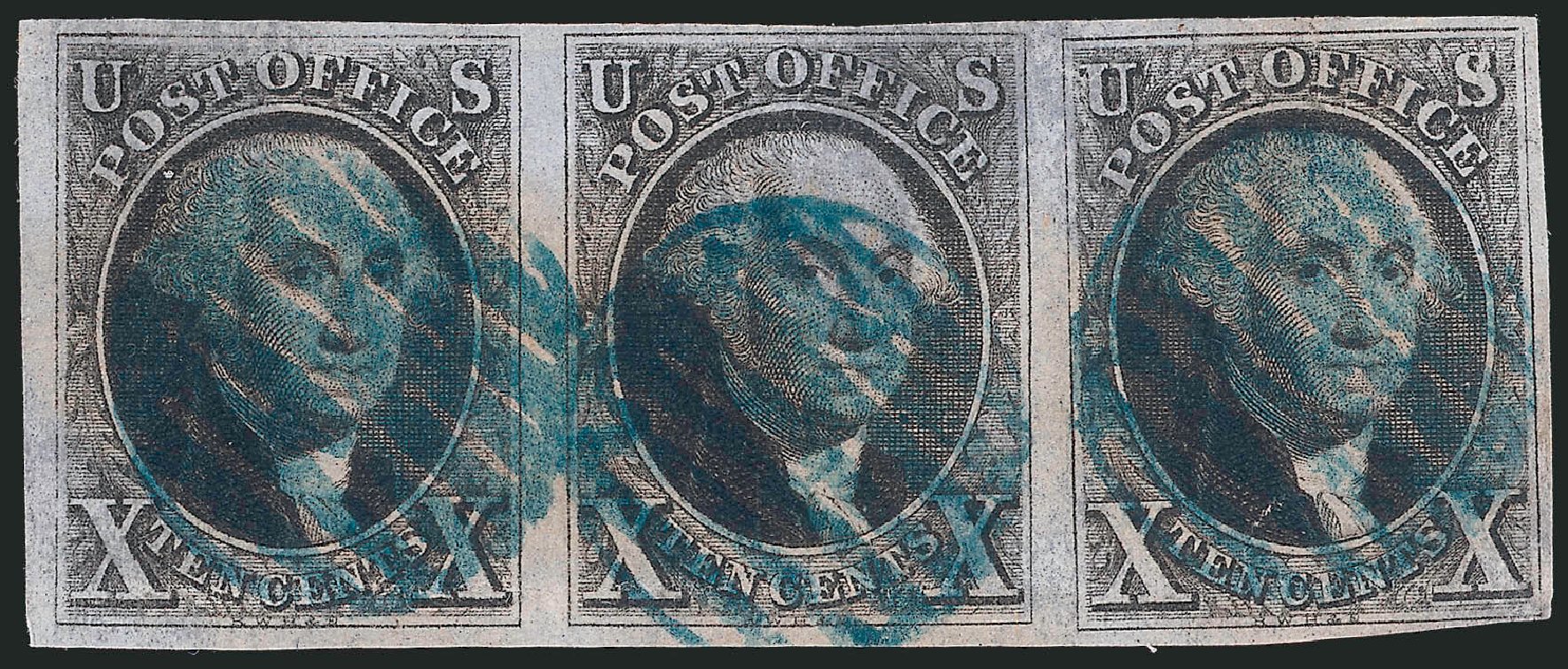 Values of US Stamp Scott Cat. #2: 1847 10c Franklin. Robert Siegel Auction Galleries, Oct 2010, Sale 997, Lot 5101