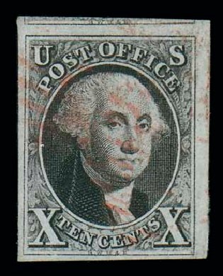 Prices of US Stamps Scott Cat. # 2: 1847 10c Franklin. Matthew Bennett International, Dec 2007, Sale 324, Lot 1034