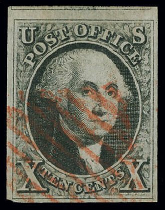 Costs of US Stamp Scott 2: 10c 1847 Franklin. Matthew Bennett International, Jun 2008, Sale 328, Lot 454