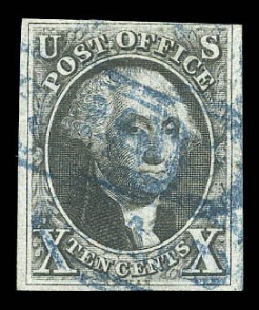 Value of US Stamp Scott 2: 10c 1847 Franklin. Matthew Bennett International, Sep 2010, Sale 333, Lot 3254