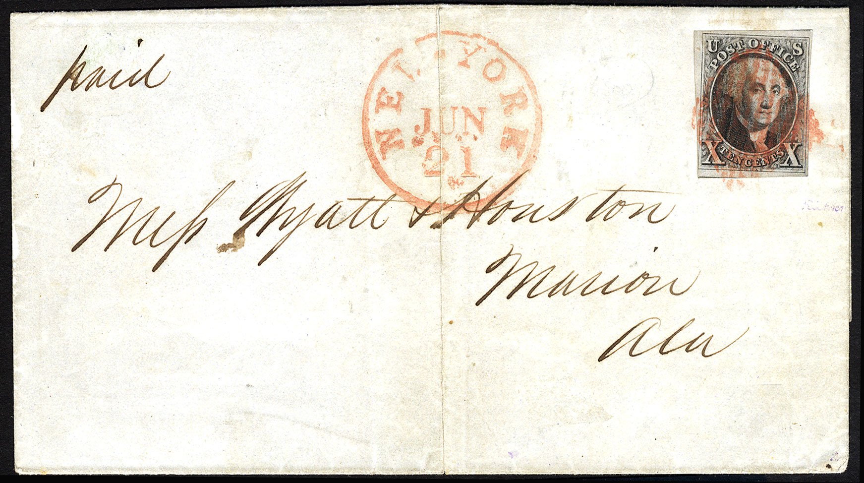 US Stamp Prices Scott Catalogue #2 - 1847 10c Franklin. Cherrystone Auctions, Jan 2010, Sale 201001, Lot 14