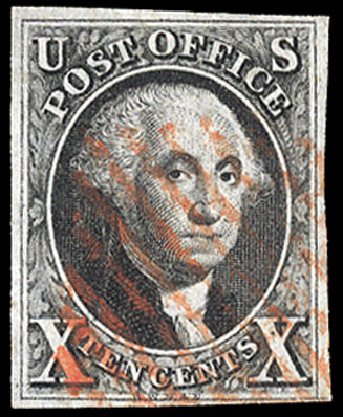Price of US Stamp Scott #2 - 1847 10c Franklin. Cherrystone Auctions, Nov 2010, Sale 201011, Lot 14